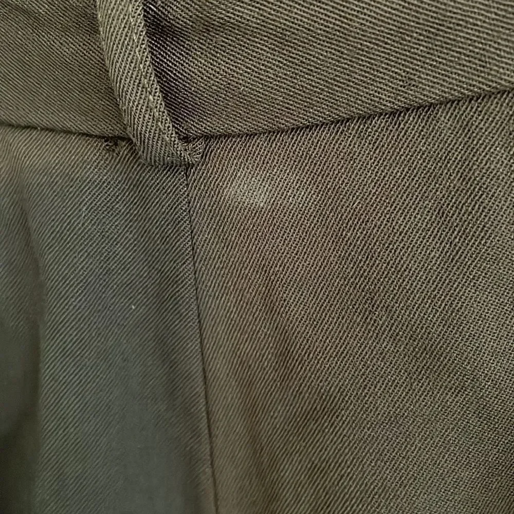 Vtg 70s/80s JH Collectibles dark army‎ green high waisted pleat front pants - Picture 6 of 15